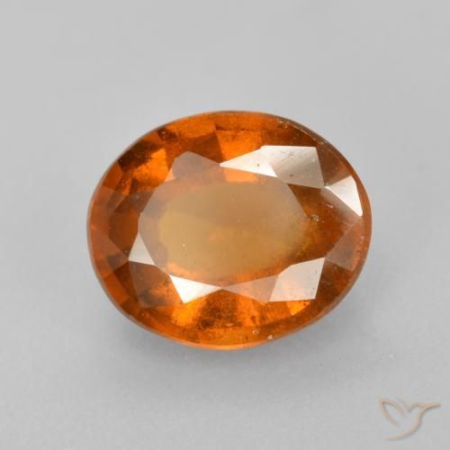 granate hessonita Naranja oscuro medio natural de 2.23 ct, Ovalada, VS-SI