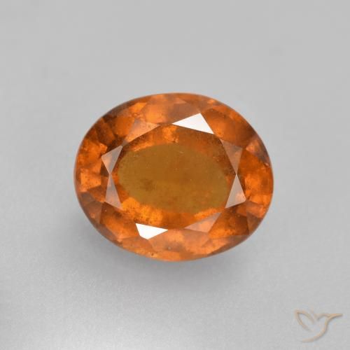 1.64ct Natural Naranja medio Granate Hessonita, Ovalada, SI