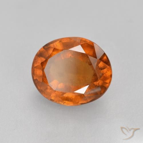 granate hessonita Naranja medio natural de 1.64 ct, Ovalada, SI