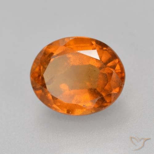 granate hessonita Naranja oscuro natural de 2.06 ct, Ovalada, SI