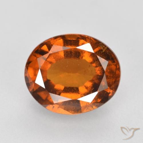2.78ct Natural Ámbar naranja Granate Hessonita, Ovalada, VS-SI