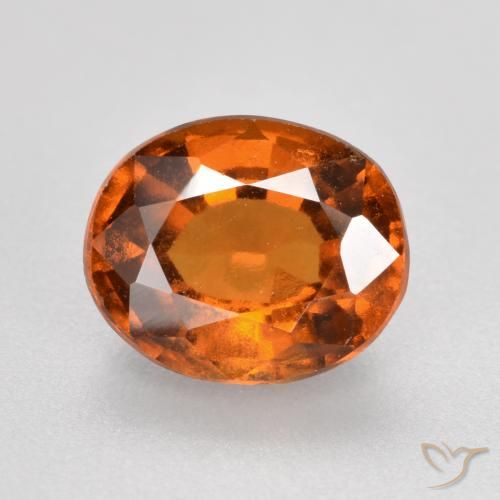 1.81ct Natural Naranja oscuro medio Granate Hessonita, Ovalada, VS-SI