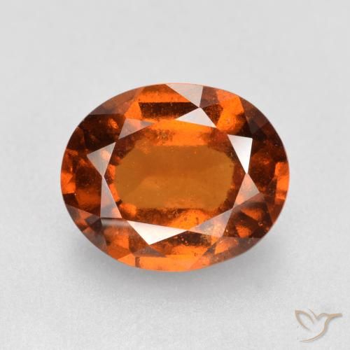 2.27ct Natural Naranja rojizo Granate Hessonita, Ovalada, VS-SI