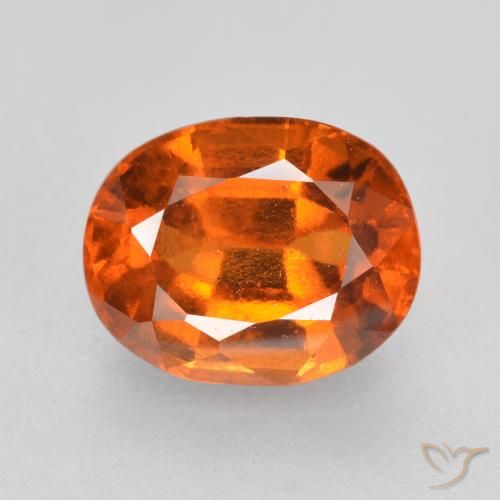 2.08ct Natural Naranja oscuro Granate Hessonita, Ovalada, VVS-VS
