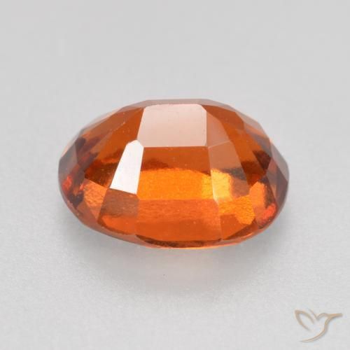 granate hessonita Naranja oscuro natural de 2.08 ct, Ovalada, VVS-VS