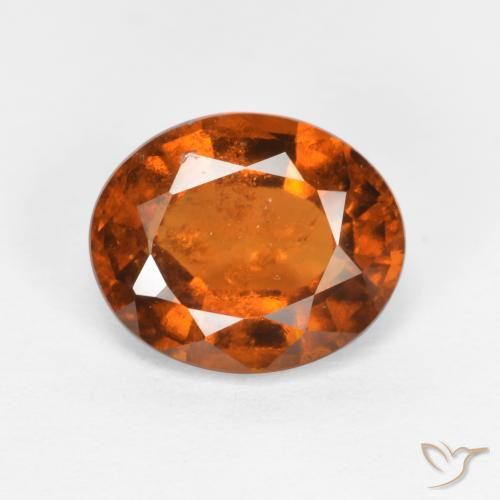2.03ct Natural Ámbar naranja Granate Hessonita, Ovalada, SI