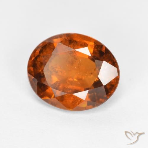 granate hessonita Ámbar naranja natural de 2.03 ct, Ovalada, SI