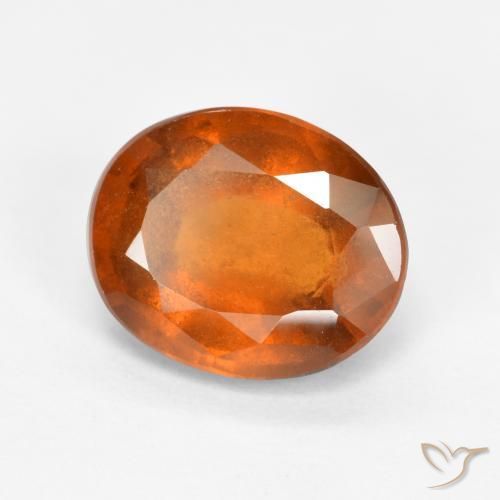granate hessonita Naranja medio natural de 1.91 ct, Ovalada, SI