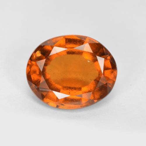 granate hessonita Naranja oscuro medio natural de 2.20 ct, Corte Óvalo, VS-SI