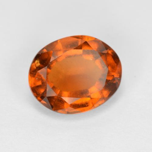 granate hessonita Naranja oscuro medio natural de 2.20 ct, Corte Óvalo, VS-SI