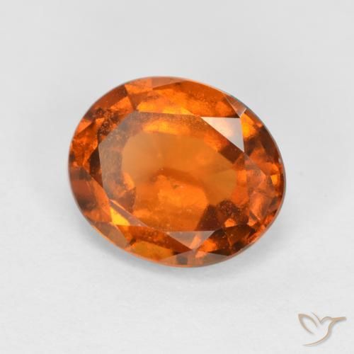 granate hessonita Naranja oscuro natural de 2.12 ct, Ovalada, SI