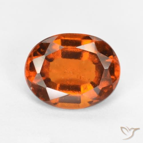 1.93ct Natural Naranja oscuro Granate Hessonita, Ovalada, VS