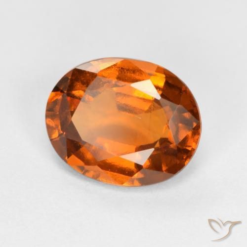 granate hessonita Naranja medio natural de 1.66 ct, Ovalada, VS