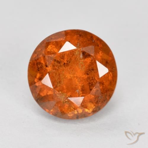 1.71ct Natural Naranja medio granate hessonita, Redondo, SI