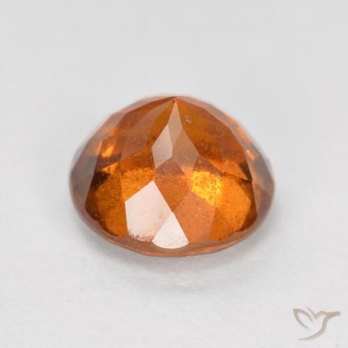 granate hessonita Naranja medio natural de 1.56 ct, Redondo, SI