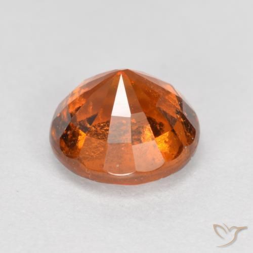 granate hessonita Naranja oscuro natural de 1.57 ct, Redondo, SI