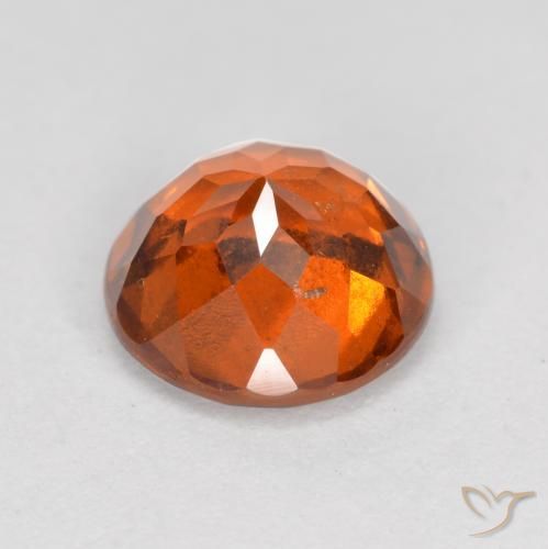 granate hessonita Naranja medio natural de 1.55 ct, Redondo, VS-SI