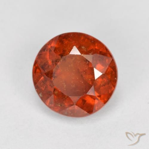 granate hessonita Naranja rojizo natural de 1.41 ct, Redondo, SI