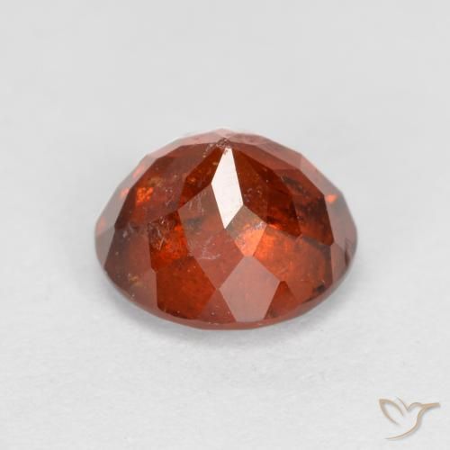 granate hessonita Naranja rojizo natural de 1.41 ct, Redondo, SI