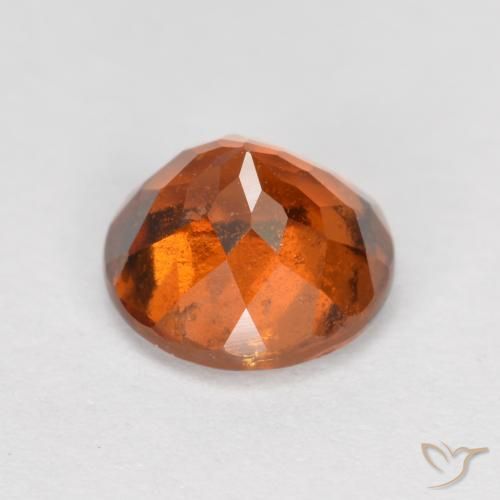 granate hessonita Naranja oscuro natural de 1.50 ct, Redondo, SI