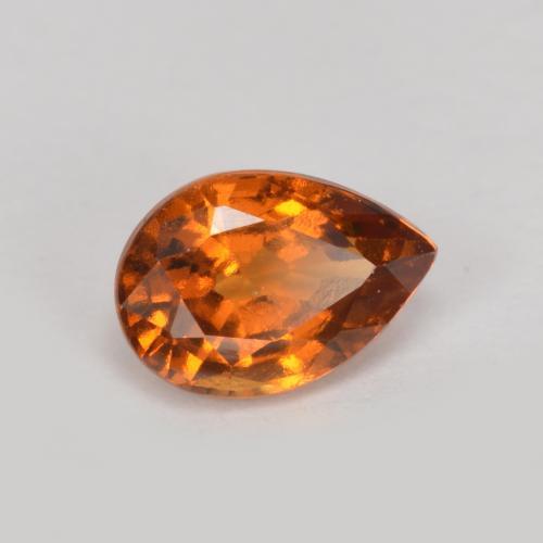 Granate hessonita naranja natural de 0,74 ct, en forma de pera, VS-SI