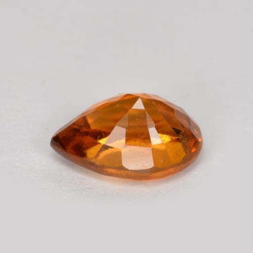 Granate hessonita naranja natural de 0,74 ct, en forma de pera, VS-SI