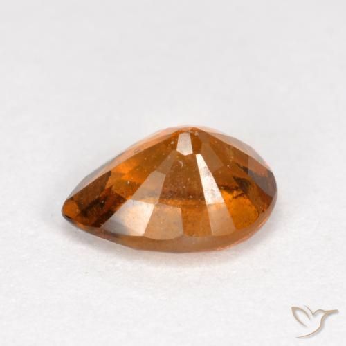 granate hessonita Naranja oscuro medio natural de 0.84 ct, En forma de pera, SI