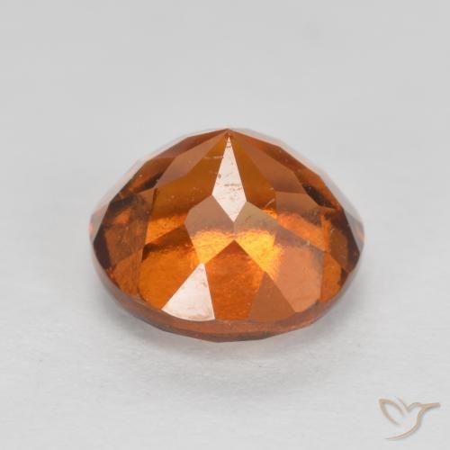 granate hessonita Naranja oscuro medio natural de 1.70 ct, Redondo, VS