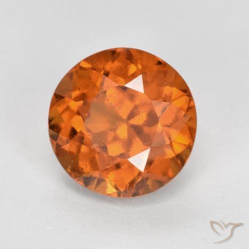 granate hessonita Naranja medio natural de 1.59 ct, Redondo, VS