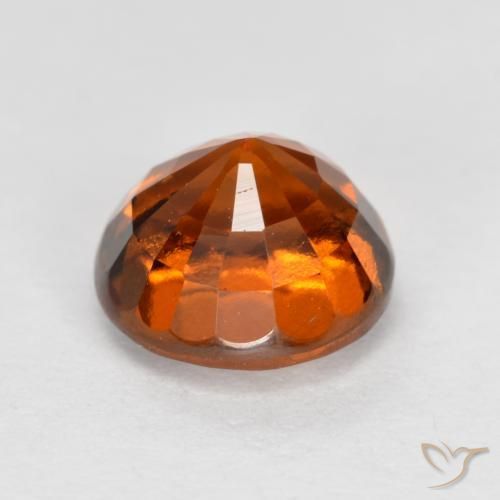 granate hessonita Naranja rojizo natural de 1.72 ct, Redondo, VVS-VS
