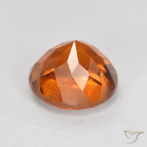 granate hessonita Naranja oscuro natural de 1.69 ct, Redondo, SI