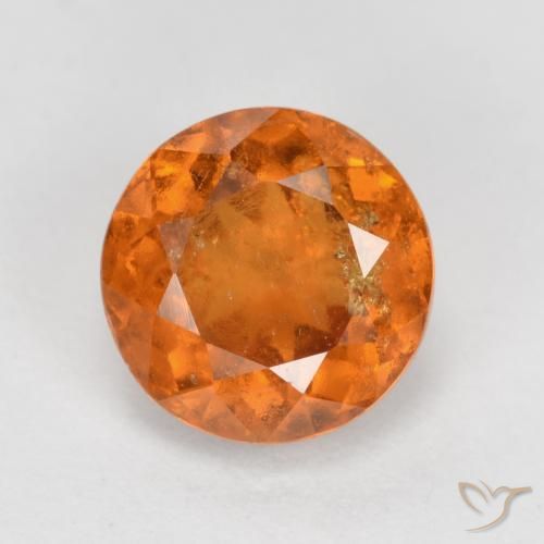 1.79ct Natural Naranja medio granate hessonita, Redondo, SI