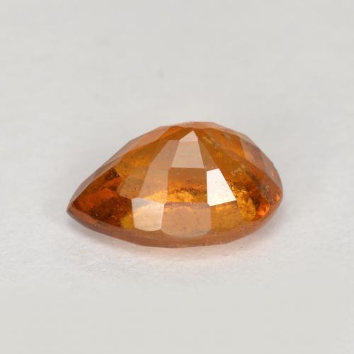 granate hessonita Naranja oscuro natural de 0.78 ct, En forma de pera, SI
