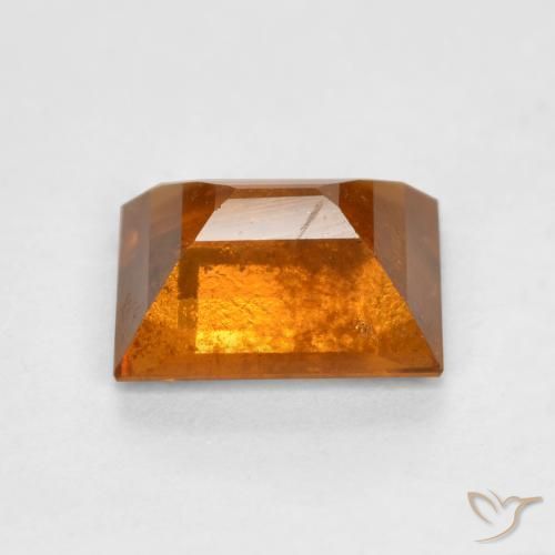 granate hessonita Naranja oscuro natural de 1.58 ct, Corte Baguette, SI