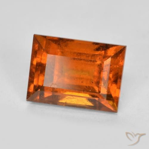 granate hessonita Naranja medio natural de 2.10 ct, Corte Baguette, VS-SI