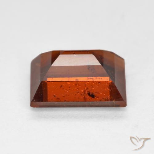 Granate hessonita rojo natural de 2,26 ct, baguette, VS-SI
