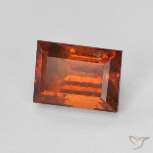 granate hessonita Medium Dark-Orange natural de 2.13 ct, Corte Baguette, VS-SI