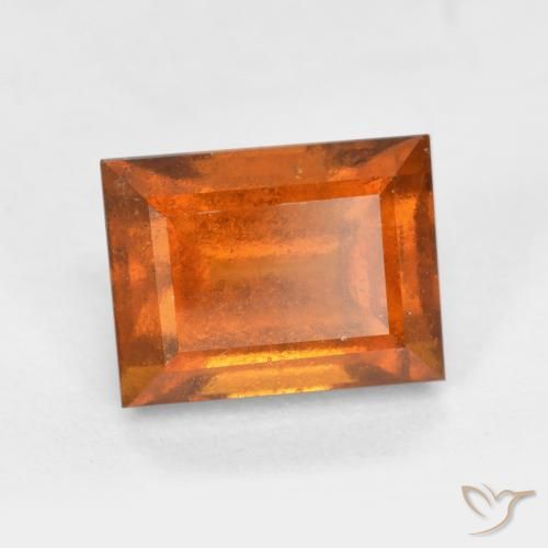 granate hessonita Naranja oscuro natural de 2.15 ct, Corte Baguette, VS-SI