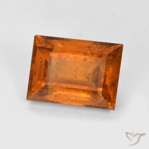 granate hessonita Naranja oscuro natural de 2.44 ct, Corte Baguette, VS-SI