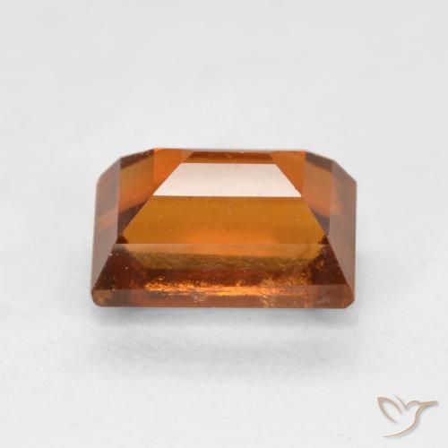granate hessonita Naranja oscuro medio natural de 1.22 ct, Corte Baguette, VS