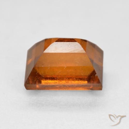 granate hessonita Naranja oscuro natural de 1.29 ct, Corte Baguette, VS