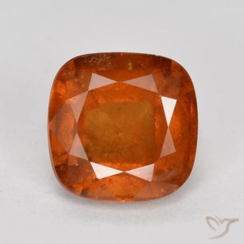 2.03ct Natural Naranja medio granate hessonita, Forma Cojín, SI