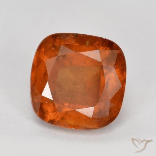 granate hessonita Naranja medio natural de 2.03 ct, Forma Cojín, SI