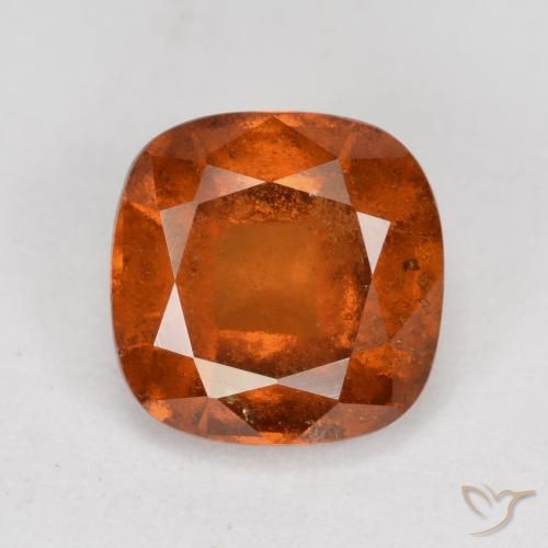 1.89ct Natural Ámbar naranja granate hessonita, Forma Cojín, SI