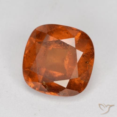granate hessonita Ámbar naranja natural de 1.89 ct, Forma Cojín, SI