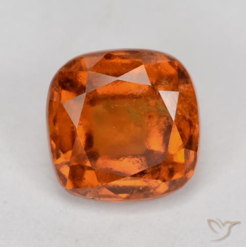 2.14ct Natural Naranja medio granate hessonita, Forma Cojín, SI