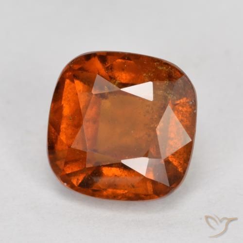 granate hessonita Ámbar naranja natural de 2.13 ct, Forma Cojín, SI