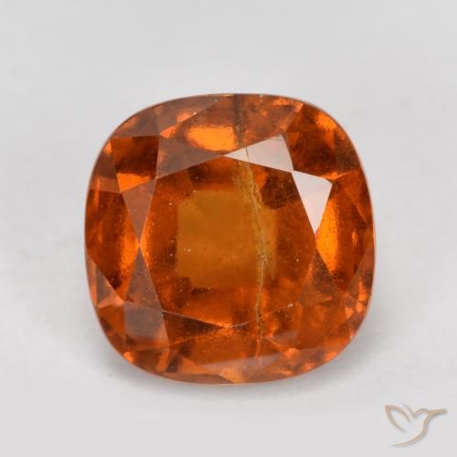 granate hessonita Ámbar naranja natural de 2.16 ct, Forma Cojín, SI