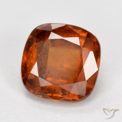 granate hessonita Naranja oscuro natural de 2.16 ct, Forma Cojín, VS-SI