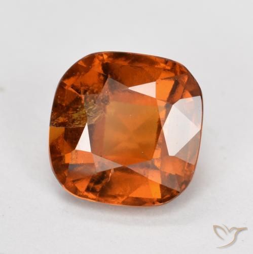 granate hessonita Naranja oscuro natural de 1.80 ct, Forma Cojín, SI